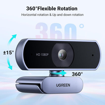 UGREEN - CÁMARA WEB 1080P FULLHD CON MICRÓFONO TX6140