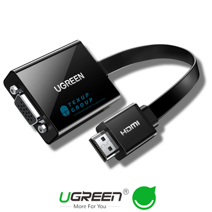 UGREEN - Adaptador HDMI macho a VGA hembra con audio 3.5mm 1920*1080@60Hz