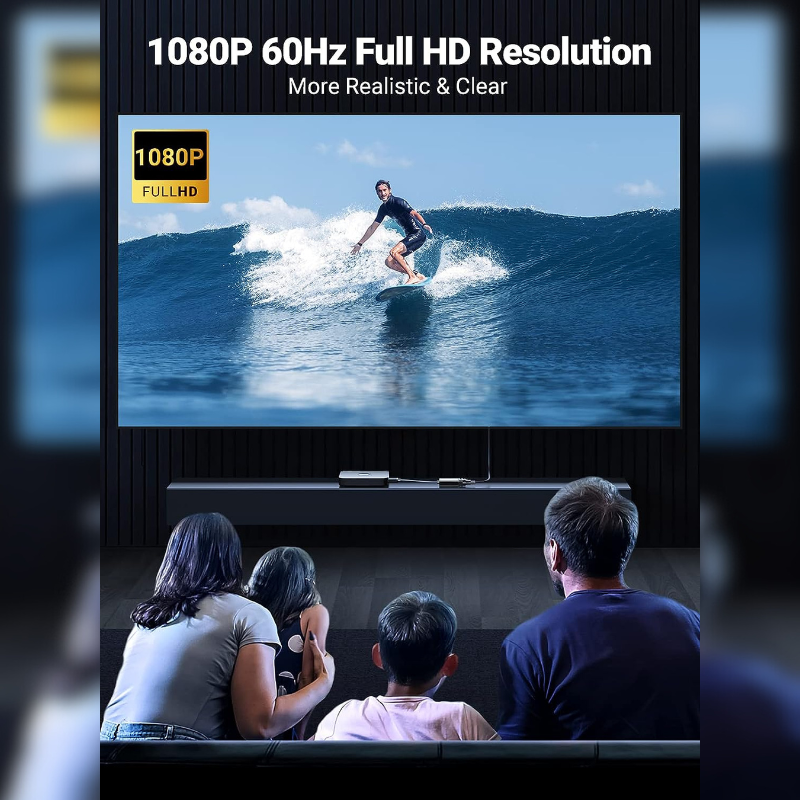 UGREEN - Adaptador HDMI macho a VGA hembra con audio 3.5mm 1920*1080@60Hz